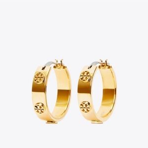 Tory Burch Small Studded Miller Hoop Gold